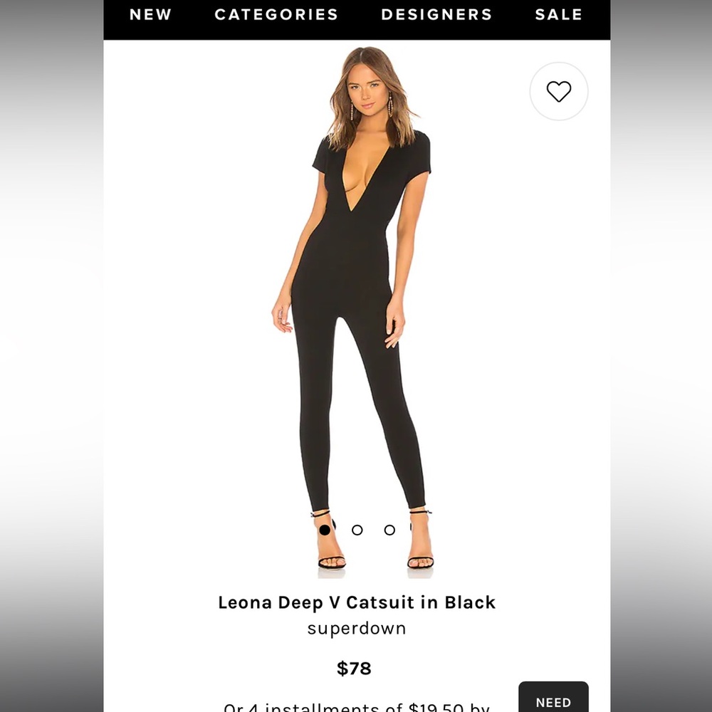 Leona deep V Catsuit Superdown brand